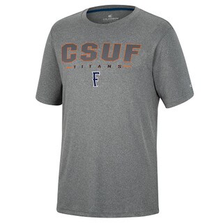 Colosseum CSUF High Pressure Short Sleeve Tee - Charcoal - Front